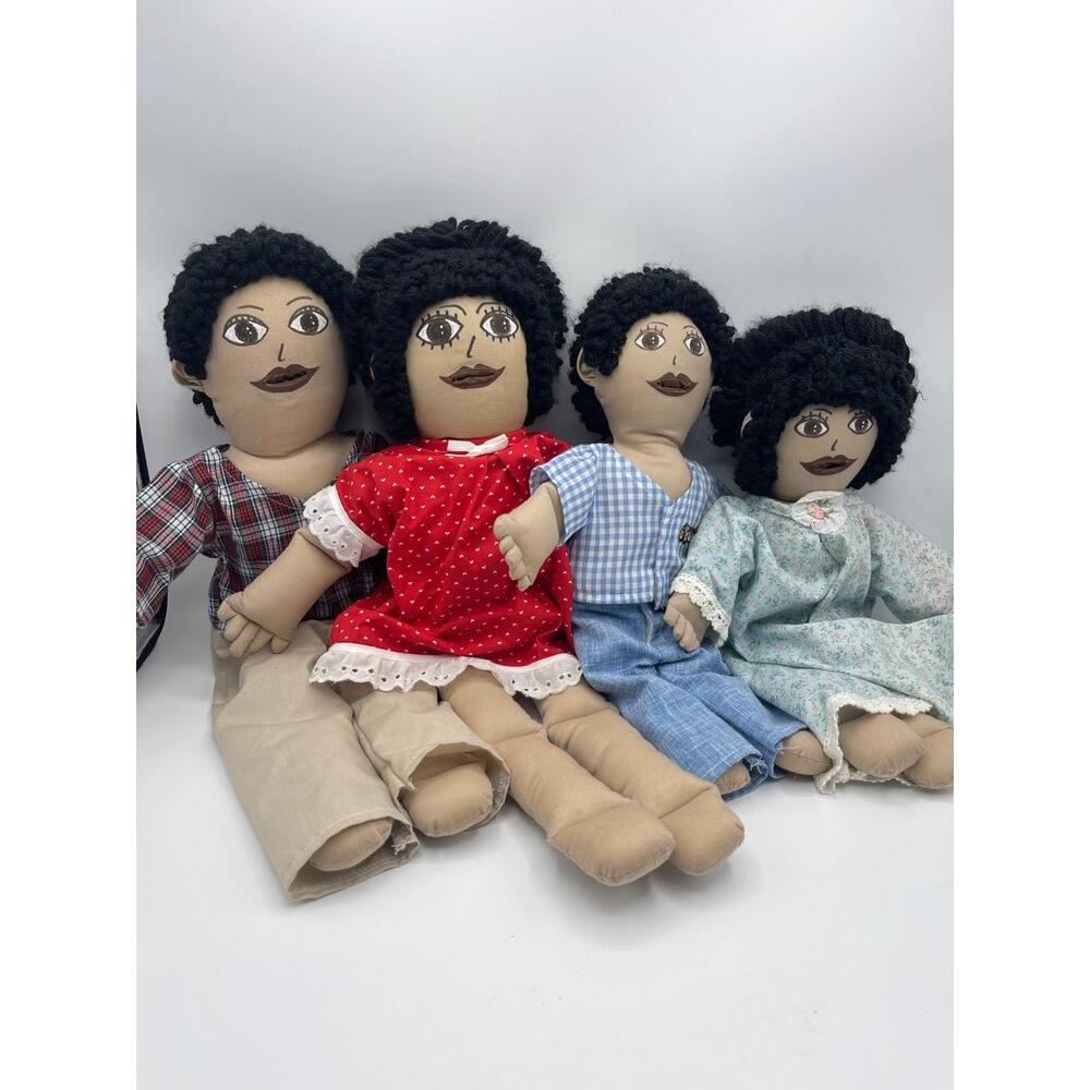 Hylands Cloth SA Therapy Dolls Family 4 Hispanic‎ Dark skin hair Anatomical Real